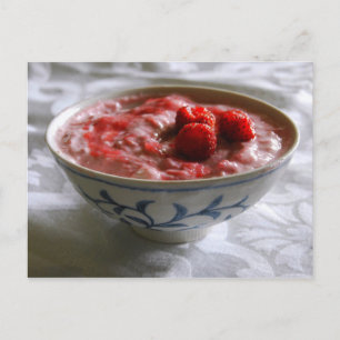 Strawberry Rhubarb Yogurt Postcard Postkarte