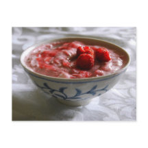 Strawberry Rhubarb Yogurt Postcard