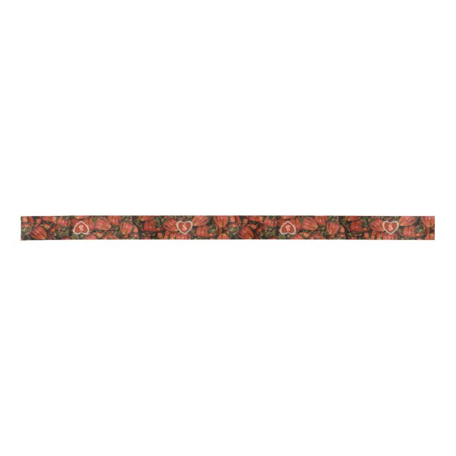 Strawberry Ribbon Satinband (Vorderseite)