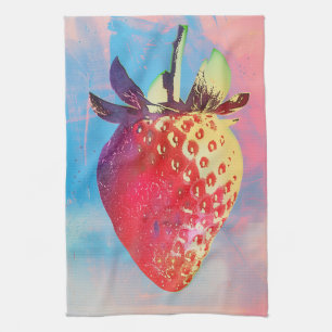 Strawberry Risograph Geschirrtuch