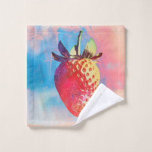 Strawberry Risograph Waschlappen