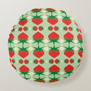 Strawberry Round Throw Kissen