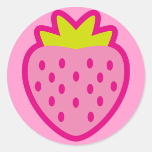 STRAWBERRY RUNDER AUFKLEBER