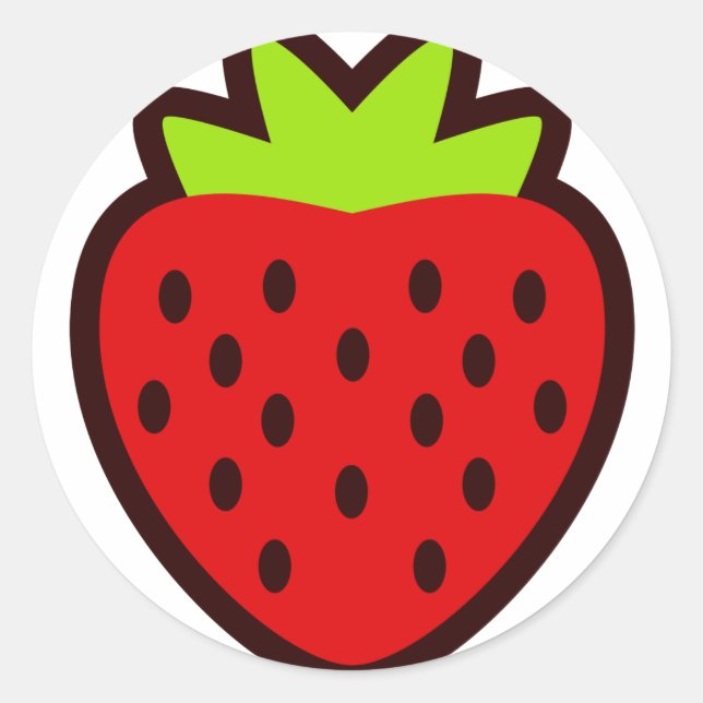 STRAWBERRY RUNDER AUFKLEBER (Vorderseite)