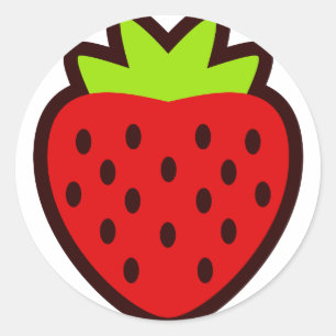 STRAWBERRY RUNDER AUFKLEBER