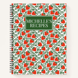 Strawberry Rustic Farmhouse French Country Recipe Notizbuch