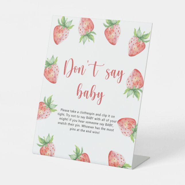 Strawberry - Sag nicht, Baby Sockelschild (Vorderseite)