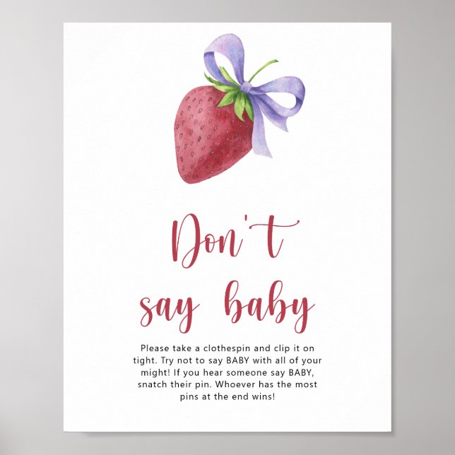 Strawberry - sagen Sie nicht, Baby Poster (Vorne)