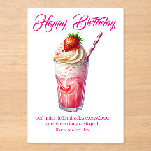 Strawberry Shake Christian Greeting Card