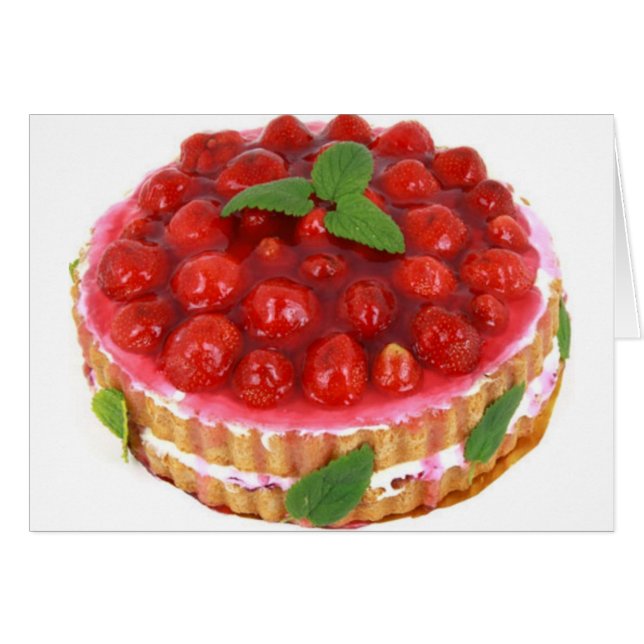 Strawberry Shortcake Birthday Get Well Card (Vorderseite (Horizontal))
