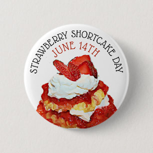 Strawberry Shortcake Day 14. Juni Holiday Button