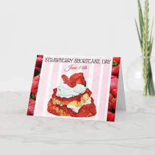 Strawberry Shortcake Day 14. Juni Weihnachtskarte Feiertagskarte