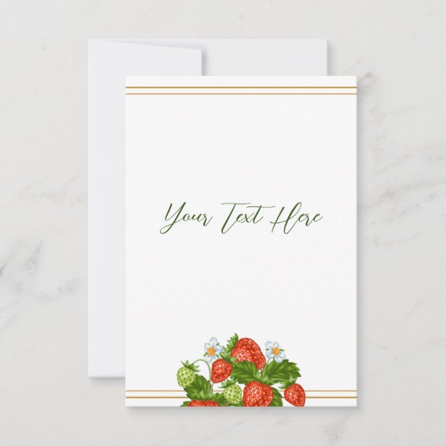 Strawberry Shortcake RSVP-Karte RSVP Karte (Vorderseite)