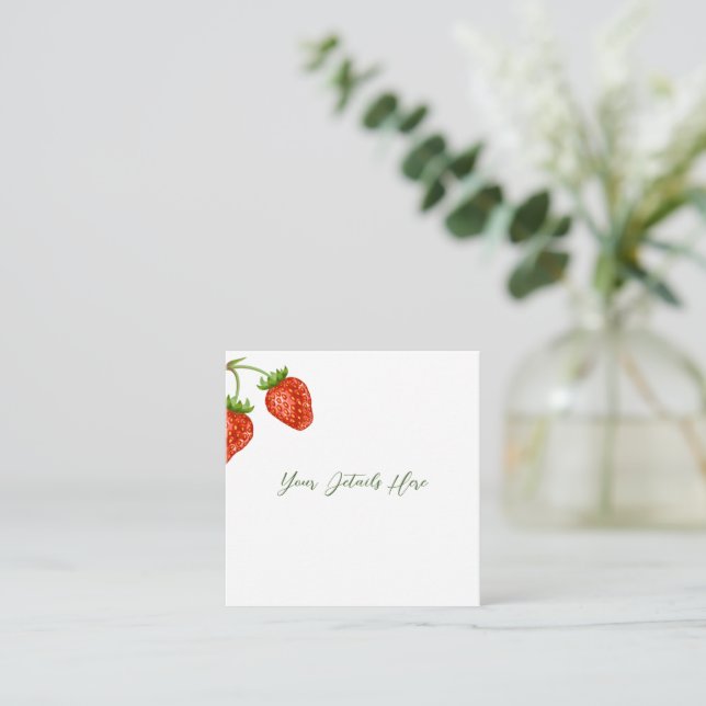 Strawberry Shortcake Wedding Card Begleitkarte (Stehend Vorderseite)