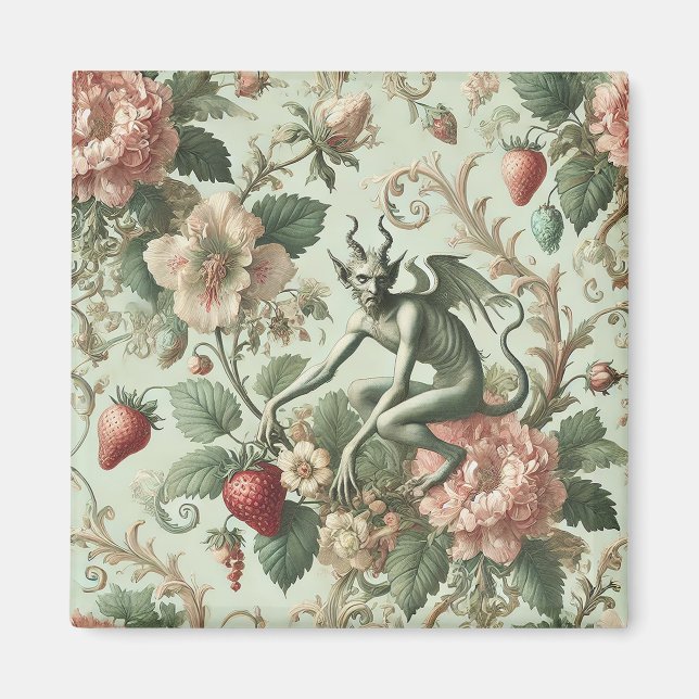 Strawberry Sins - Gotisches Barock Magnet (Vorne)