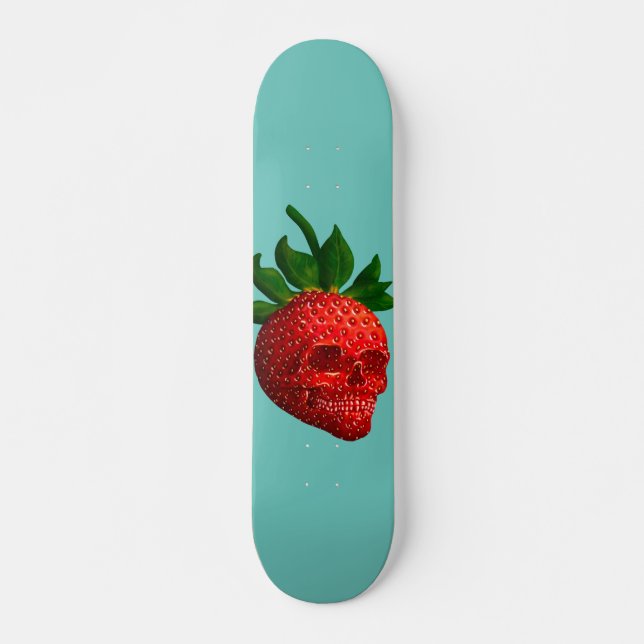 Strawberry Skull Skateboard (Vorne)