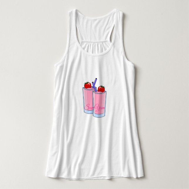 Strawberry Smoothie Summer Looks Tank Top (Design Vorderseite)