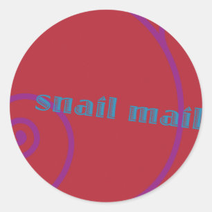 Strawberry Snail Mail Runder Aufkleber