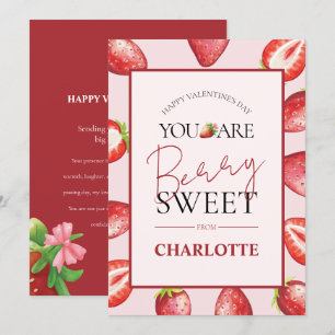 Strawberry Spaß Girly Valentine Feiertagskarte
