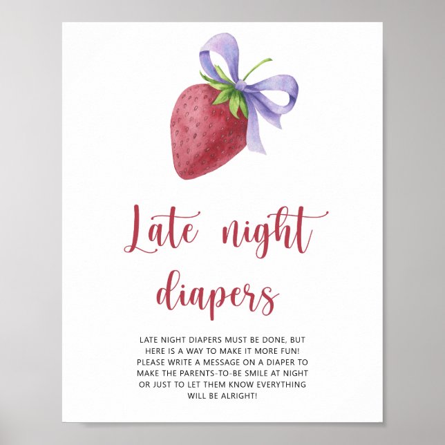 Strawberry \ Spate night diapers Spiel Poster (Vorne)