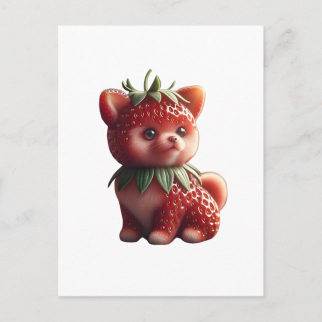 Strawberry Spitz Postkarte (Vorderseite)