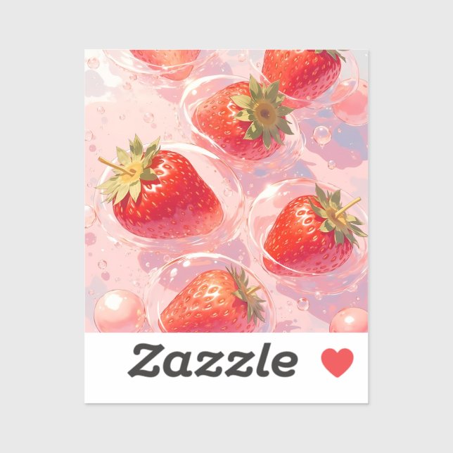 Strawberry Splash Aufkleber (Blatt)
