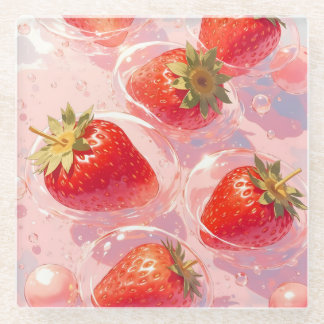 Strawberry Splash Glasuntersetzer