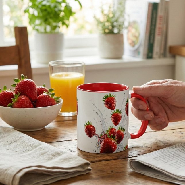 Strawberry Splash Keramik Tasse (Von Creator hochgeladen)