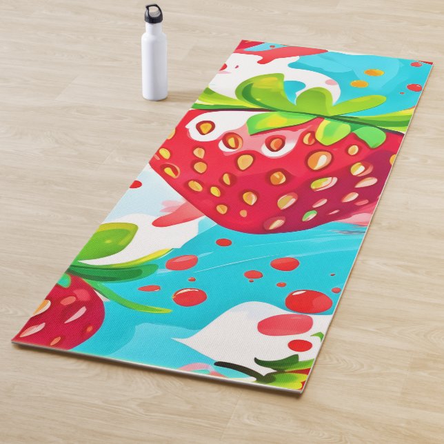 Strawberry Splash Muster Yogamatte (Beispiel)