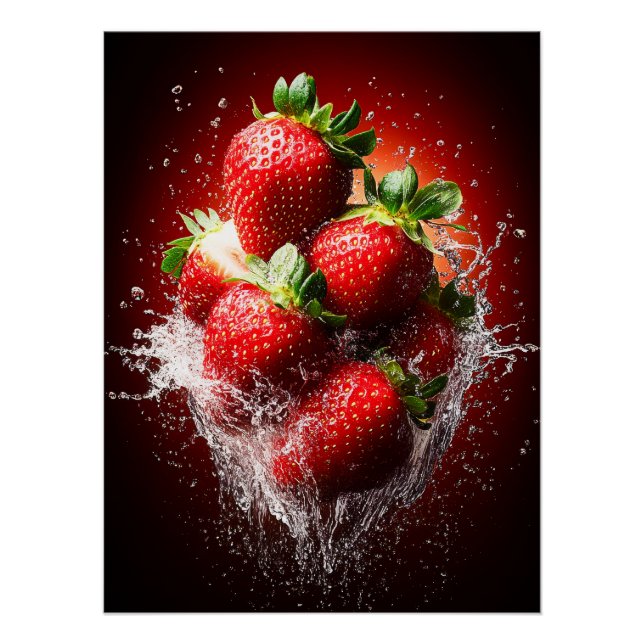 Strawberry Splash Poster (Vorderseite)