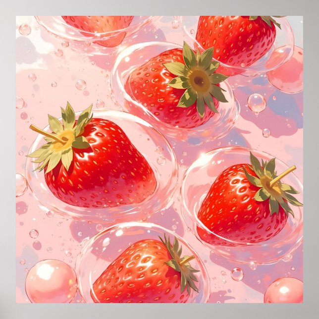 Strawberry Splash Poster (Vorne)