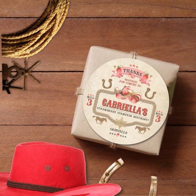 Strawberry Stampede Birthday Sticker (Von Creator hochgeladen)