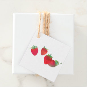 Strawberry Stems Gift Tags Geschenkanhänger