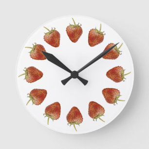 Strawberry Stunden 12 Strawberries Circle Wall Clo Runde Wanduhr