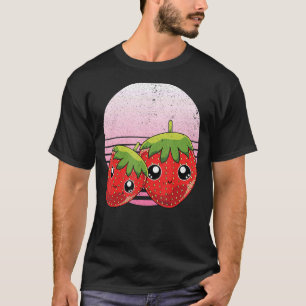 Strawberry Summer Fruit Red Berry Retro Strawberr T-Shirt