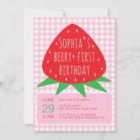 Strawberry Summer Girl Berry Erster Geburtstag Par