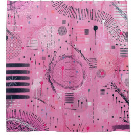 Strawberry Sundae Abstract Art Duschvorhang