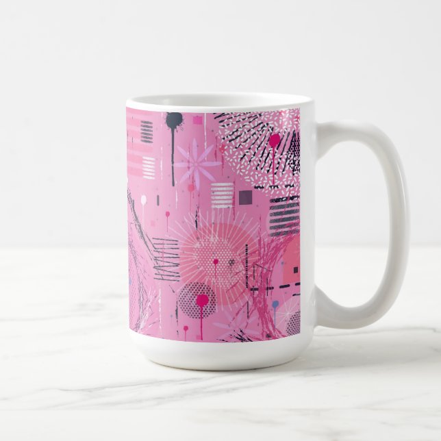Strawberry Sundae Abstract Art  Kaffeetasse (Rechts)