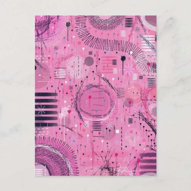 Strawberry Sundae Abstract Art  Postkarte (Vorderseite)