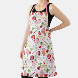 Strawberry Sundae Pattern Schürze