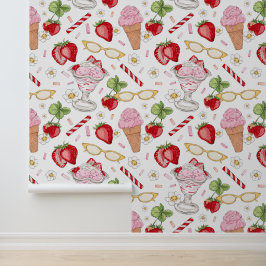 Strawberry Sundae Pattern Tapete