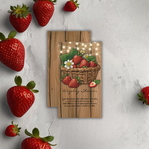 Strawberry Sweet Basket Baby Dusche Begleitkarte