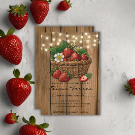 Strawberry Sweet Basket Baby Dusche Einladung