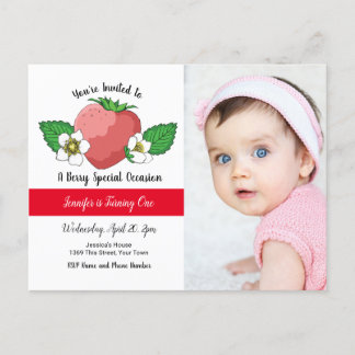 Strawberry Sweet Birthday Einladung