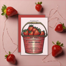 Strawberry Sweet Bucket Baby Dusche