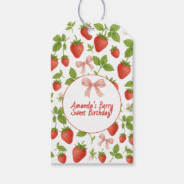 Strawberry Sweet Gift Tag | Kinder Geburtstagspart Geschenkanhänger