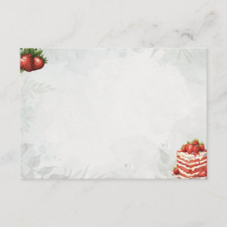 Strawberry Sweet Leckerei Basic Blank Recicard Begleitkarte