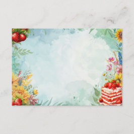 Strawberry Sweet Leckerei Blank Recicard Begleitkarte