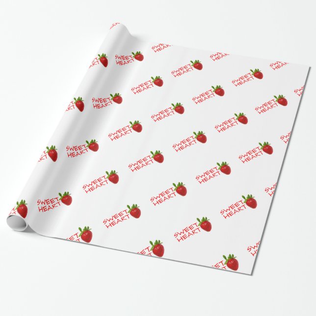 Strawberry Sweetheart Geschenkpapier (Ungerollt)