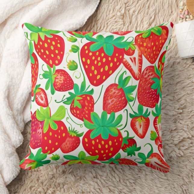 Strawberry Swirl Muster Kissen (Decke)